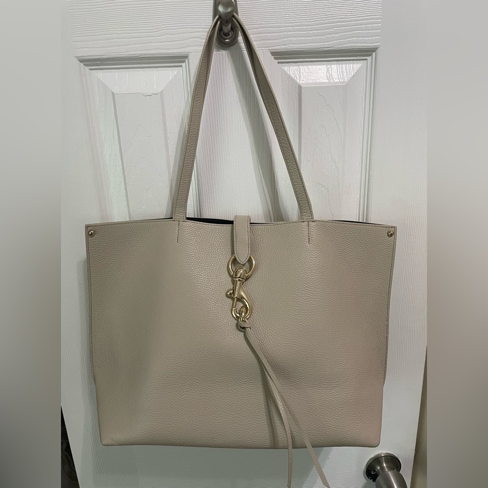 Rebecca Minkoff Taupe Leather Tote with Gold Hardware